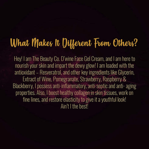 the beauty co D'Wine Face Gel Cream